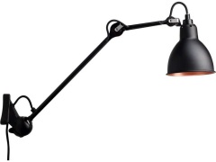Lampe Gras - 222 Wandlamp Zwart/Zwart/Koper