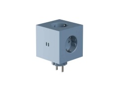 Avolt - Square 2 Socket Extender w/30W Dual USB-C Shark Blue Avolt