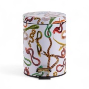 Seletti - Snakes Toiletpaper Home Bin Ø20,5xH27,5 Wit/Multicolor
