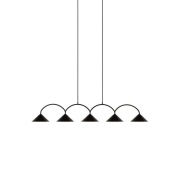 Globen Lighting - Curve 5 Hanglamp Black