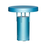 Hübsch - BringMe Mini LED Portable Taffellamp Dim. Metallic Turkoois
