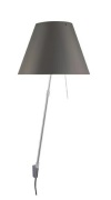 Luceplan - Costanza Wandlamp met Dimmer Alu/Concrete Gray
