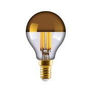 - Gloeilamp LED 4W (470lm) CRI95 2700K Dim. Top Gespiegeld Goud E14 - ...