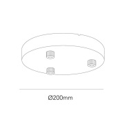 LIGHT-POINT - Ceiling Basis Ø200/3 Hanglampen Black