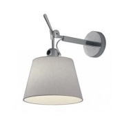 Artemide - Tolomeo Parete Diffusore Wandlamp Ø24 Grijs Satijn