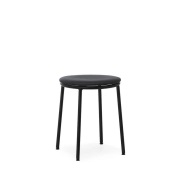 Normann Copenhagen - Circa Kruk H45 Upholstery Black Steel/Ultra Leath...
