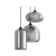 Lindby - Marla 3 Cluster Hanglamp Rook Grijs