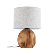 Lindby - Mayumi Taffellamp Hout/Grijs