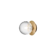 Nuura Aps - Liila 1 Wand-/Plafondlamp IP44 Small Nordic Gold/Optic Cle...