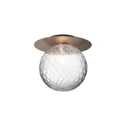 Nuura Aps - Liila 1 Wand-/Plafondlamp IP44 Large Dark Bronze/Optic Cle...