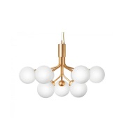 Nuura Aps - Apiales 9 Lichtkroon Brushed Brass/Opal White Nuura