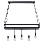 Lindby - Kirista 5 Hanglamp Black