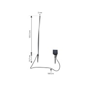 Lindby - Sabriel Straight Zonnecellamp Zwart