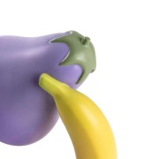 SELETTI - Aubergine tafellamp, paars/groen/geel, 31 cm