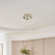 Lindby - Huby 3 Plafondlamp Beige/Licht Groen