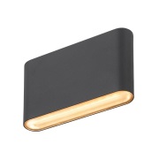 SLV - Oval 14 LED buitenwandlamp IP65 Zwart