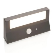 Lindby - Maresia LED-zonne-buitenwandlamp, sensor, antraciet