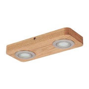 Lindby - Mikari 2 LED Plafondlamp Wood