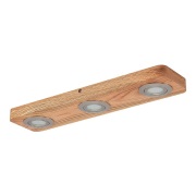 Lindby - Mikari 3 LED Plafondlamp Wood