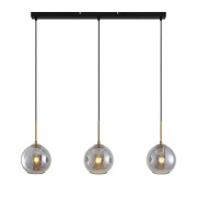 Lindby - Hiwana 3 Hanglamp Smoke/Brass