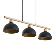 Lindby - Tirzana 3 Hanglamp Black/Light Wood