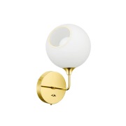 DESIGN BY US - Ballroom Short wandlamp, wit/goud, schakelaar