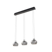 Lucande - Dain 3 LED Hanglamp Rook Grijs