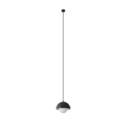 NOLA - Hide hanglamp, Ø 22 cm, zwart, E14, aluminium/glas