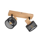 Lindby - Evinora 2 Plafondlamp Black/Wood