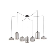 Lindby - Marla 7 Hanglamp Rook Grijs