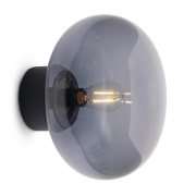 New Works - Karl-Johan wandlamp, grijs, hout, glas, Ø 23 cm