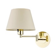 Lindby - Pola Wandlamp Cream/Polished Brass