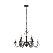 Lindby - Caleb 9 Kroonluchter Rust