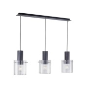 Lucande - Eirian 3 Hanglamp Clear/Black