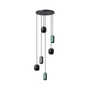 Lucande - Narion 6 cluster hanglamp zwart