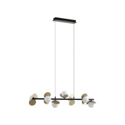 Lucande - Pallo 7 LED Hanglamp Zwart/Goud