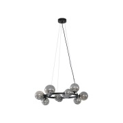 Lucande - Naelen Round Hanglamp Black/Smoke