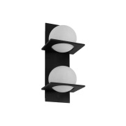 Lucande - Kulka 2 Wandlamp Opaal/Zwart