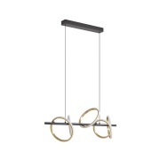 Lucande - Madu LED Hanglamp L92,5 Zwart/Goud/Wit