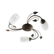 Lindby - Stefania 3 Plafondlamp White/Black-Gold