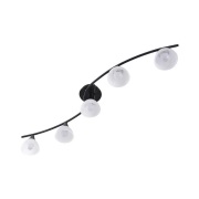 Lindby - Della 5 Plafondlamp Black/Opal