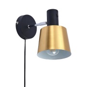 Lindby - Vlada Wandlamp Matt Brass/Matt Black
