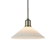 Markslöjd - Vela Hanglamp Antique Brass/Shiny White