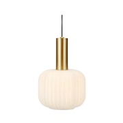 Markslöjd - Sober Hanglamp Small Brushed Brass/White