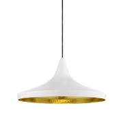 Tom Dixon - Beat Wide LED Hanglamp Glossy White/Brass
