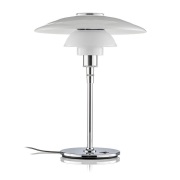 Louis Poulsen - PH 4 1/2-3 1/2 tafellamp, chroom/wit, 55 cm