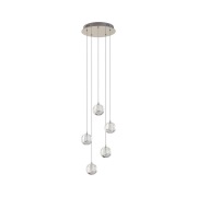 Lucande - Hayley 5 Hanglamp Clear/Chrome