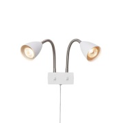 Markslöjd - wandlamp Ciro, wit, metaal, stekker, GU10