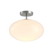 Lindby - Sonika Plafondlamp Satin Nickel/Opal White