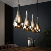 Vico Drop - hanglamp - 130 x 20 x 150 cm - gerookt glas